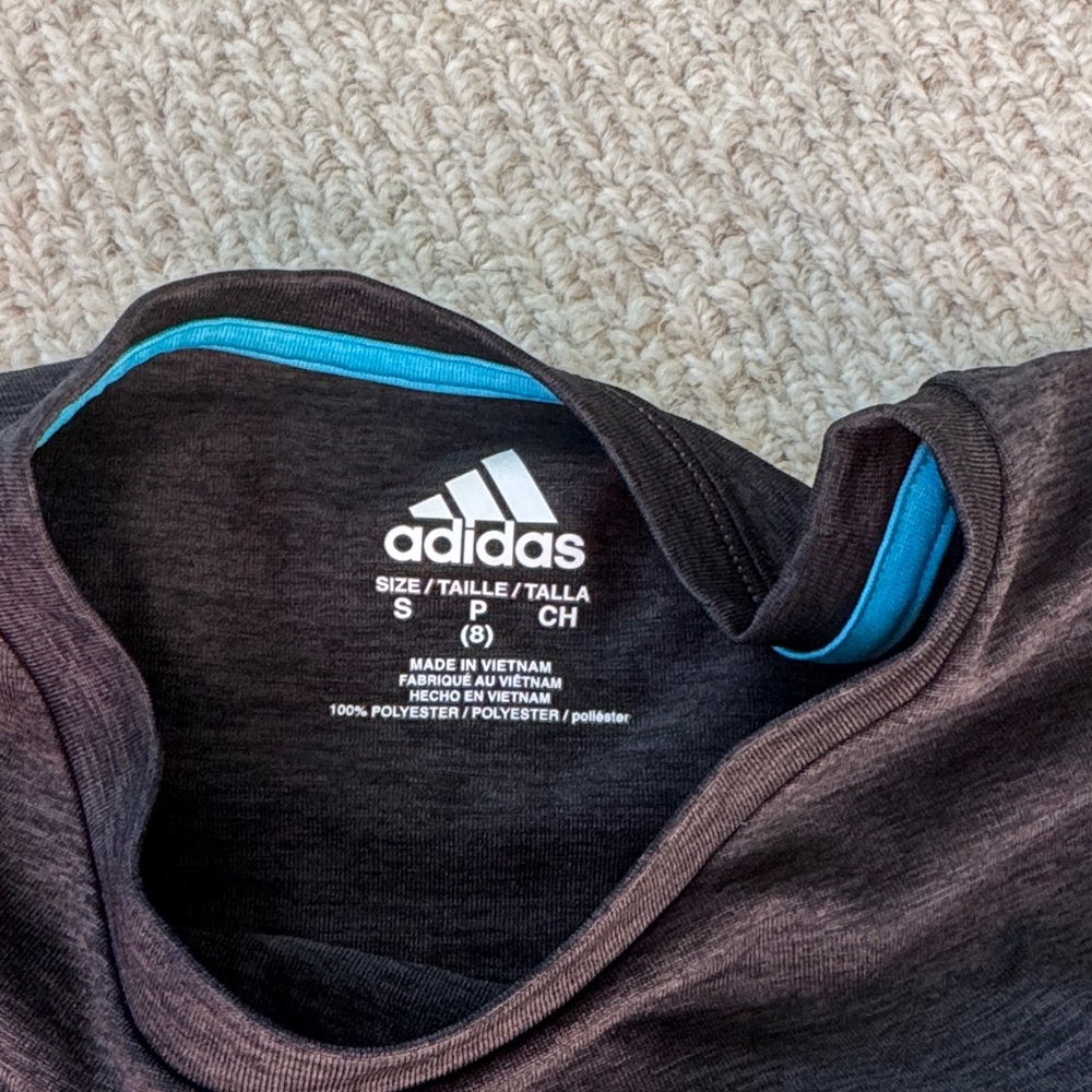 Adidas Kids Tee with Blue and Yellow Graphic - Picture 2 of 3